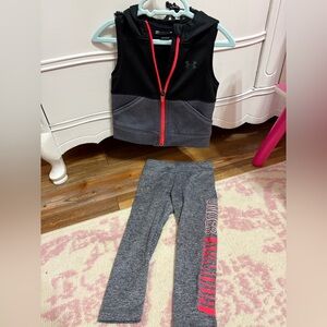 Under Armour Kids Vest and Leggings Matching Set 2T Girls